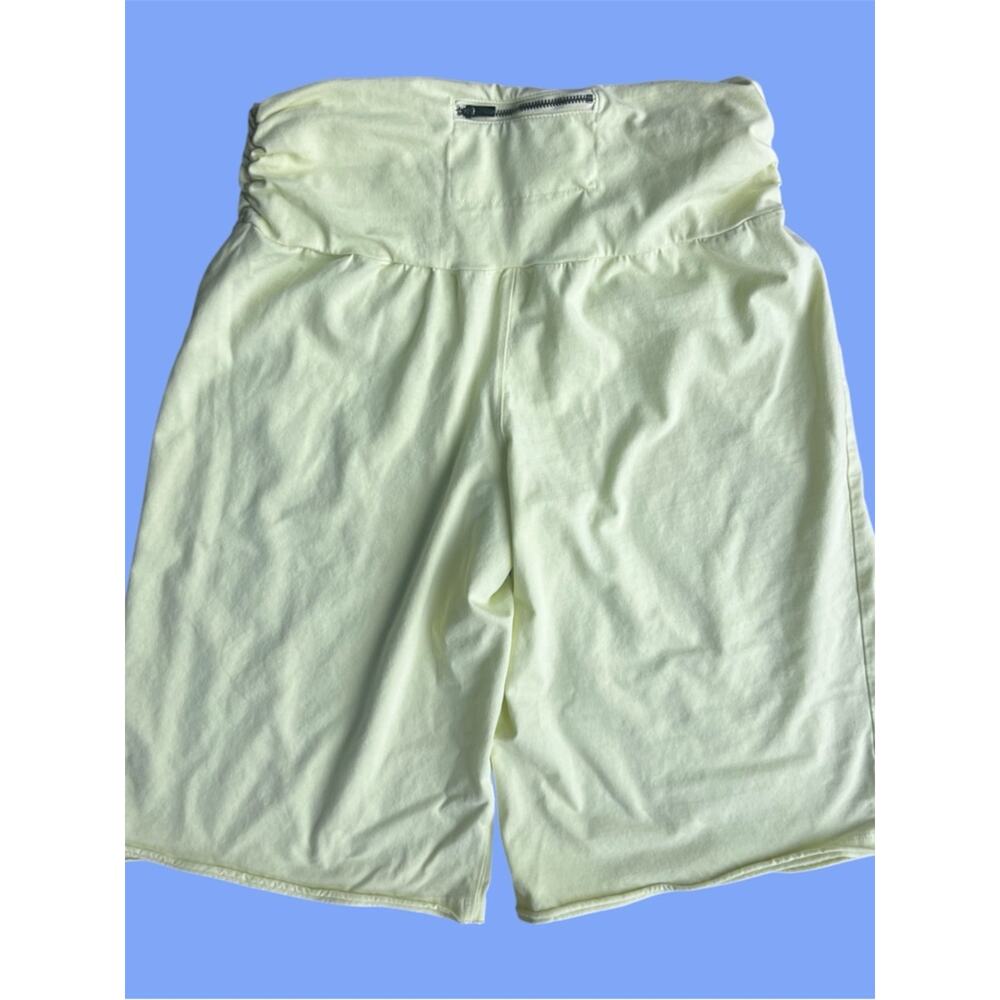 Free people fp movement high waisted jersey biker shorts large light yellow lime - Picture 3 of 7